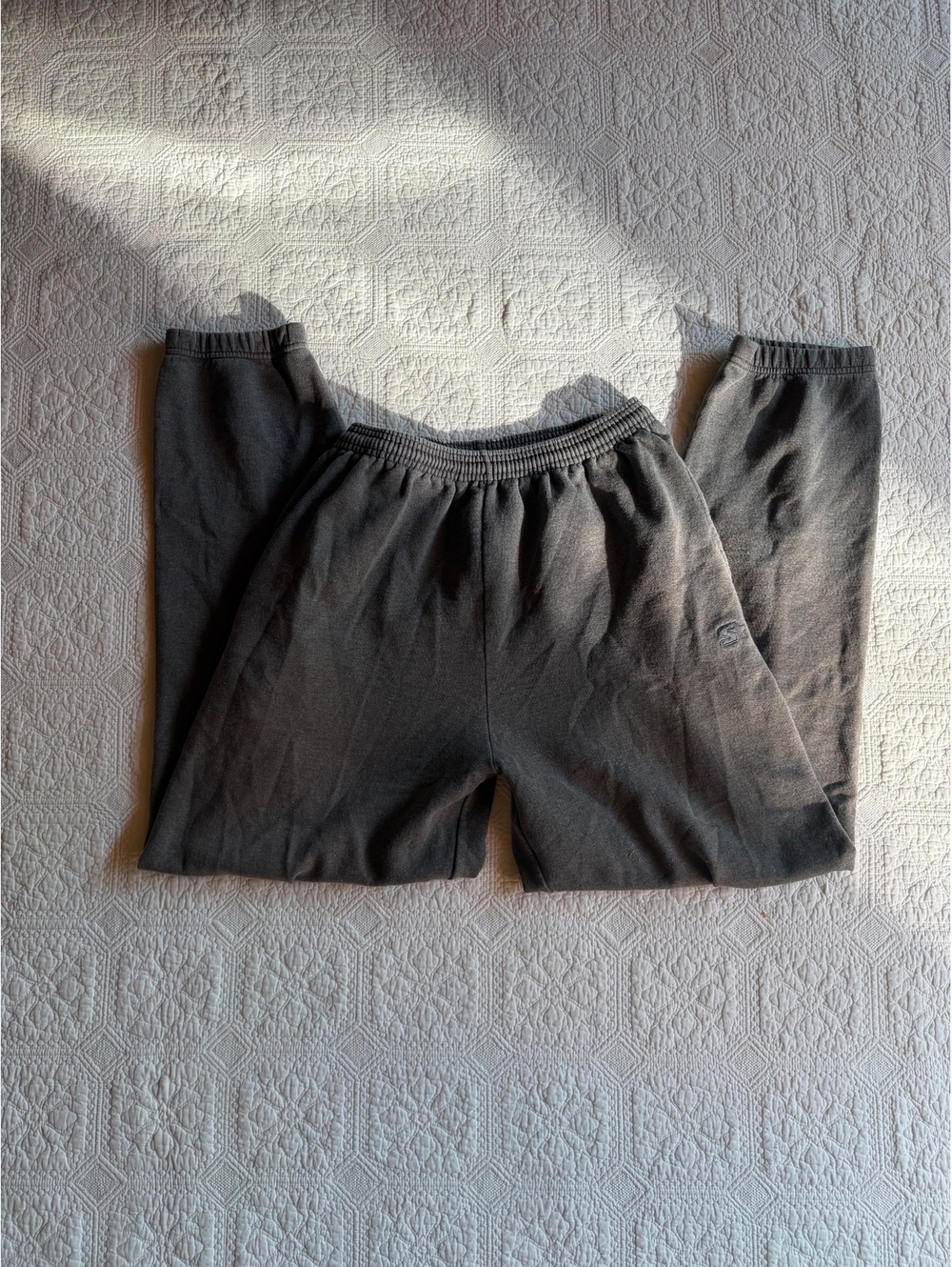 Vintage men’s Starter Black Fleece Sweatpants with Elastic Waistband, Medium